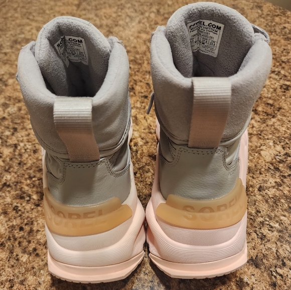 SOREL Kinetic RNEGD Sport Waterproof Insulated Boots - Gray/Pink - Size 6.5 - Picture 8 of 15